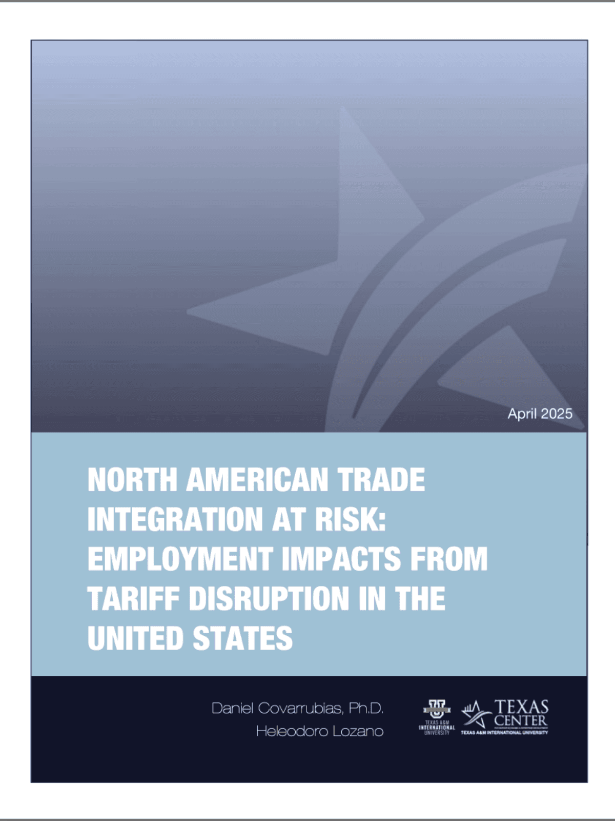 North American Trade Integration at Risk: Employment Impacts from Proposed Tariffs in the USA — cover